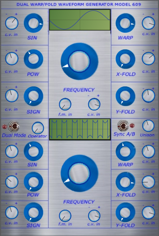 MODEL 609 VST3 dual morphing wavetable generator interface